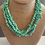 Estate Green Colored Howlite Triple Strand Gemstone Necklace Barely Worn Photo 4