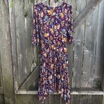 Anthropologie EUC  Maeve Beloved Dress Purple Floral Size Medium Retail $148.00 Photo 10