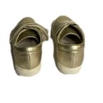 Metallic Gold Leather Velcro Sneakers Kenneth Cole New York Size 6 Photo 5