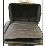 U.S. Luggage‎ NY Vtg Leather Expandable Briefcase Black Laptop Portfolio Bag Photo 2