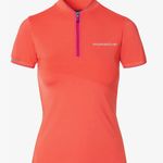 Porsche 1/2 zip womens polo shirt XL Orange Photo 1