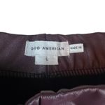 Good American  Better Than Leather Malbec Faux Leather High Rise Leggings Photo 9
