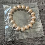 Brushed Beaded Ball Gold Elastic Bracelet Fashion Jewelry Photo 1