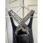 Lululemon Womens Size 8 Tank Top Black Gray Racerback Leopard Print Straps Sport Photo 4