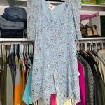 Buddy Love jennifer puff sleeve gold metallic star dress baby blue mini dress S Photo 9