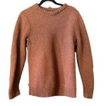 Duluth Trading Co. 100% Shetland Wool pull over sweater L cozy cabincore Orange Size L Photo 0