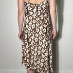 ASTR  The Label Brown White Floral Cowl Midi Dress Size Small Photo 3