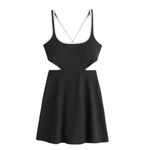 Abercrombie & Fitch Black and White Tennis Dress with Cutouts XS Petite Photo 2