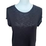 Dolan Left Coast Women’s Size S Black Tunic Top Tee High Low Minimalist USA Made Photo 4