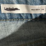 frame denim FRAME Le Italien Turin Mini Skirt Light Wash Denim Made in Italy Size 24 XS Photo 5