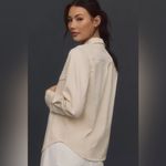 Good American Denim Fitted Shirt in Cloud White size Large NWT Photo 2