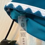 Blooming Jelly  Womens Teal High Waisted Bikini Set Tie Knot Swim Suit M NWT Photo 4