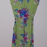 Trashy Diva Womens Sheath Dress Green Midi Floral V Neck Sleeveless Ruffle 6 Photo 6