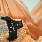 Lulus Exceptional Sweetness Peach Floral Chiffon Pleated Maxi Dress Size XL Photo 5