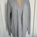 Stitch Fix Love Ellie  Open Front Cardigan Sweater Gray Ribbed Details Size L Photo 0
