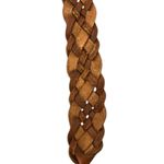 G.H. Bass Brown Braided Weave Genuine Leather Belt & Buckle Women’s Sz Large Photo 7