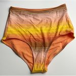 Aerie  • NWT Striped High-Waist Bikini Bottoms - Orange and Yellow Photo 0