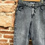 ZARA  high-waist mom fit jeans in a faded black or gray acid wash denim Photo 5