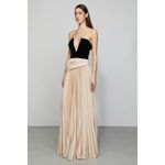 ET OCHS Black Half n Half Velvet Deep V Photo 4