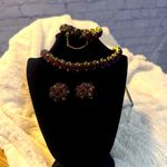 Rare Kramer New York signed circa 1940s. Ruby red netted set in EUC! Vintage Photo 1