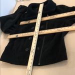 6 Degrees  Black Double-Breasted Pea Coat Collared long sleeve Full Zipper Front Photo 8