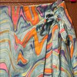 Wild Fable Blue Orange Faux Wrap Mini Skirt Size XL Summer Fun Beach Chill Sun Photo 1