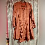 Anthropologie  / Holding Horses | Mariana Mini Shirt Dress Mauve, Sz 8 Photo 3