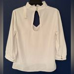 Trina Turk Opal Choker Blouse Boysenberry Women’s White Choker Blouse Size Small Photo 4