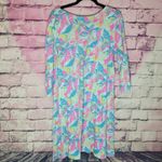 Fresh Produce  DALIA DRESS FRONT POCKETS BOLD COLORFUL LEAF PRINT 100% COTTON XL Photo 1