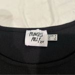 Princess Polly  Black Ribbed Classic Cropped Tee Photo 6
