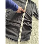 Madewell  Woman Side Gather Long Sleeve Top in Black Crewneck T-shirt Size XS Photo 6