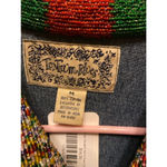 Tantrum Blues denim jacket with beading and beaded stars L Size M Photo 1