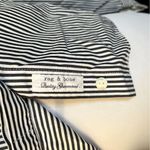 Rag and Bone Women Striped Cotton High Low Open Shirt Blouse Black White Size XXS Photo 7