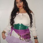 Purple Belly Dance Hip Scarf Photo 1