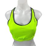 Reebok Neon Green Sleeveless Racerback Activewear Gym Sports Bra Crop Tank Top M Photo 0