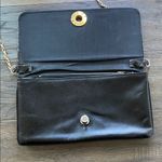 Vintage Adrian Gold Black Chain Strap Clutch Purse Leather 70s Reptile Photo 2