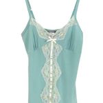 Y2k Rave Baby Blue Lace Cami Coquette Small Vintage Glam Photo 1