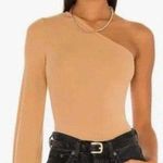 n:philanthropy NWT Revolve x Dottie One Shoulder Bodysuit in Iced Coffee Photo 6