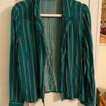 Lefties Green Striped Button Up Shirt Size L Photo 1