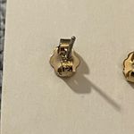 Avon Gold Tone Scallop Shell Earrings with Faux Pearl Accent Photo 3