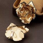 ZARA NWT❗️ Enamelled Floral Earrings Gold Black metal Metallic Photo 7