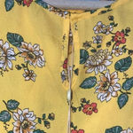 Max Studio NWT floral print top  ruffle sleeve bright yellow top spring summer Photo 2