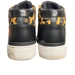Michael Kors Shoes Womens Size 7M Black Leopard Print High Top Sneakers Leather Photo 3