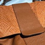 Valentina Fiore Italian Leather Cognac Messenger Slouch Bag Tan Photo 2