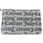 Juicy Couture Script Print Crossbody Bag w Bow and Wallet Set Black White EUC Photo 11