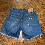 Levi 501 distressed button up cutoff W26 denim cutoff shorts Blue Size 26 Photo 2