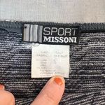 Missoni  Sport Black Chevron Knit Mini Skirt Italian Size 42 or US Large 10/12 Photo 6