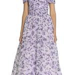Shoshanna NWT  -Meraki Fleur Clip Dot Purple Midi Dress Photo 0
