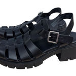 Steve Madden NYC Black Fisherman Chunky Heel Sandals Slip On Women’s Size 10 Photo 0