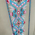 Soft Surroundings NEW PM 10-12 Sicily Guaze Boho Embroidered Maxi Dress in Olive Photo 8